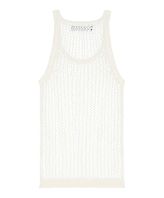 White Net Stitch Tank Top