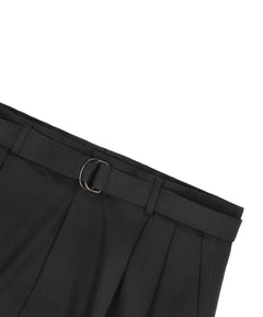 Black Marshall Pleated Shorts