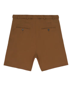 Brown Marshall Pleated Shorts