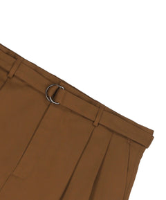 Brown Marshall Pleated Shorts