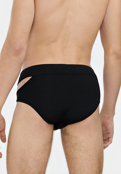 Black Cutout Swim Brief