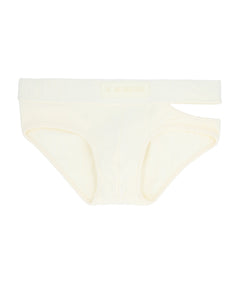 White Cutout Swim Brief