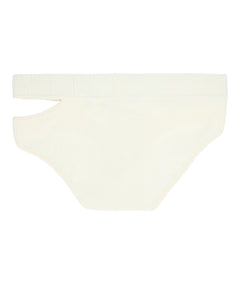 White Cutout Swim Brief