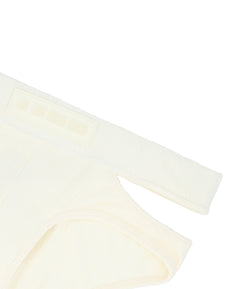 White Cutout Swim Brief