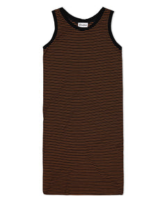 Black/Orange Deluxe Long Tank Dress