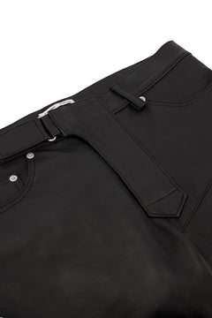 Black Luke Leather Biker Trouser