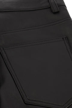 Black Luke Leather Biker Trouser