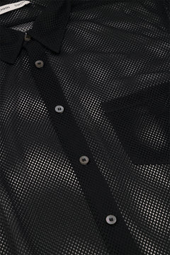 Black Neils Single Pocket Mesh Shirt