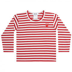 Red/White Kids Long Sleeve T-Shirt