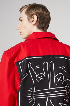 Red Timeline Keith Haring X MTA Jacket
