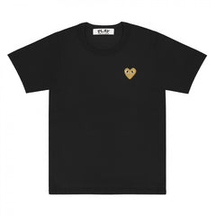 Black Mens Gold Heart T-Shirt