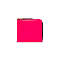 Pink/Yellow Super Fluo Leather Wallet
