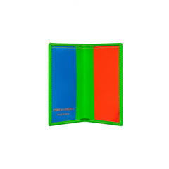 Green Super Fluo Leather Cardholder