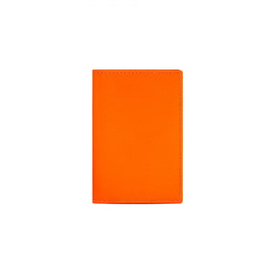 Orange Super Fluo Leather Cardholder