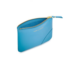 Blue Classic Leather Coin Pouch