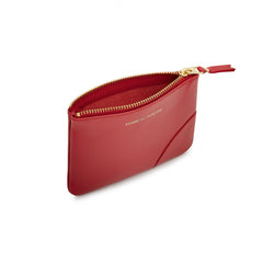 Red Classic Leather Coin Pouch