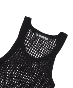 Black Net Stitch Tank Top