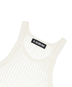 White Net Stitch Tank Top