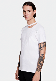 White Cutout T-Shirt