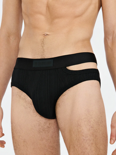 Black Cutout Briefs