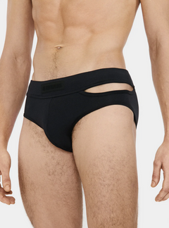 Black Cutout Swim Brief