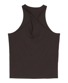 Brown Espresso Twisted Back Tank Top