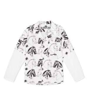 Black/White Larry Horse Print Shirt
