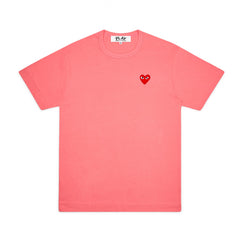 Pink Mens Red Heart T-Shirt