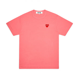 Pink Mens Red Heart T-Shirt