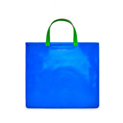 Orange/Blue Super Fluo Leather Tote Bag