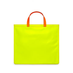 Pink/Yellow Super Fluo Leather Tote Bag