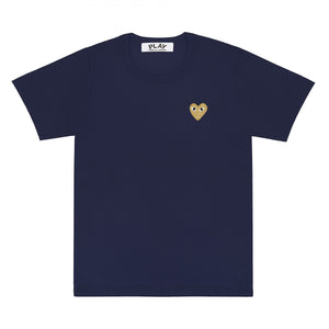 Navy Mens Gold Heart T-Shirt