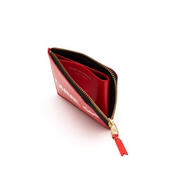 Red Huge Logo Classic Leather Wallet