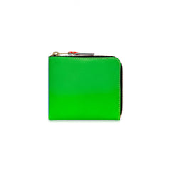 Green/Orange Super Fluo Leather Wallet