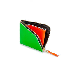 Green/Orange Super Fluo Leather Wallet