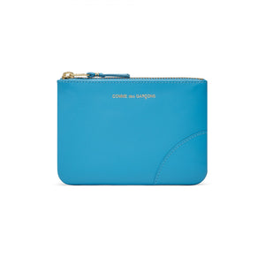 Blue Classic Leather Coin Pouch