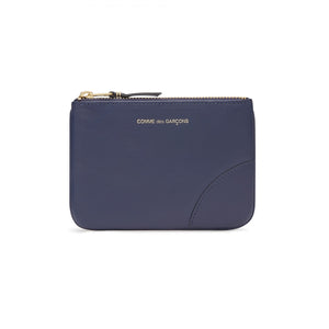 Navy Classic Leather Coin Pouch