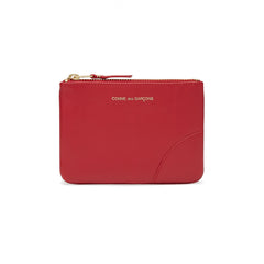 Red Classic Leather Coin Pouch